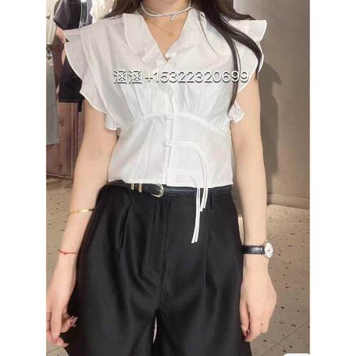 惠jsister 2024夏款专柜正品新款衬衫上衣女S425103497-599