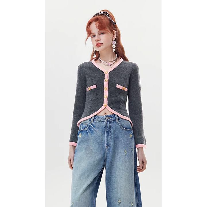 V领针织衫2TN3034040-799