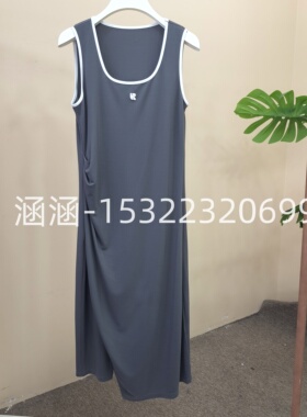 如家2025春正品无袖显瘦连衣裙修身6A13L68821-599