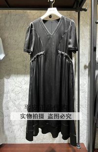 新款 jsister 专柜正品 1390 2023夏装 JS收腰黑色连衣裙S322211359