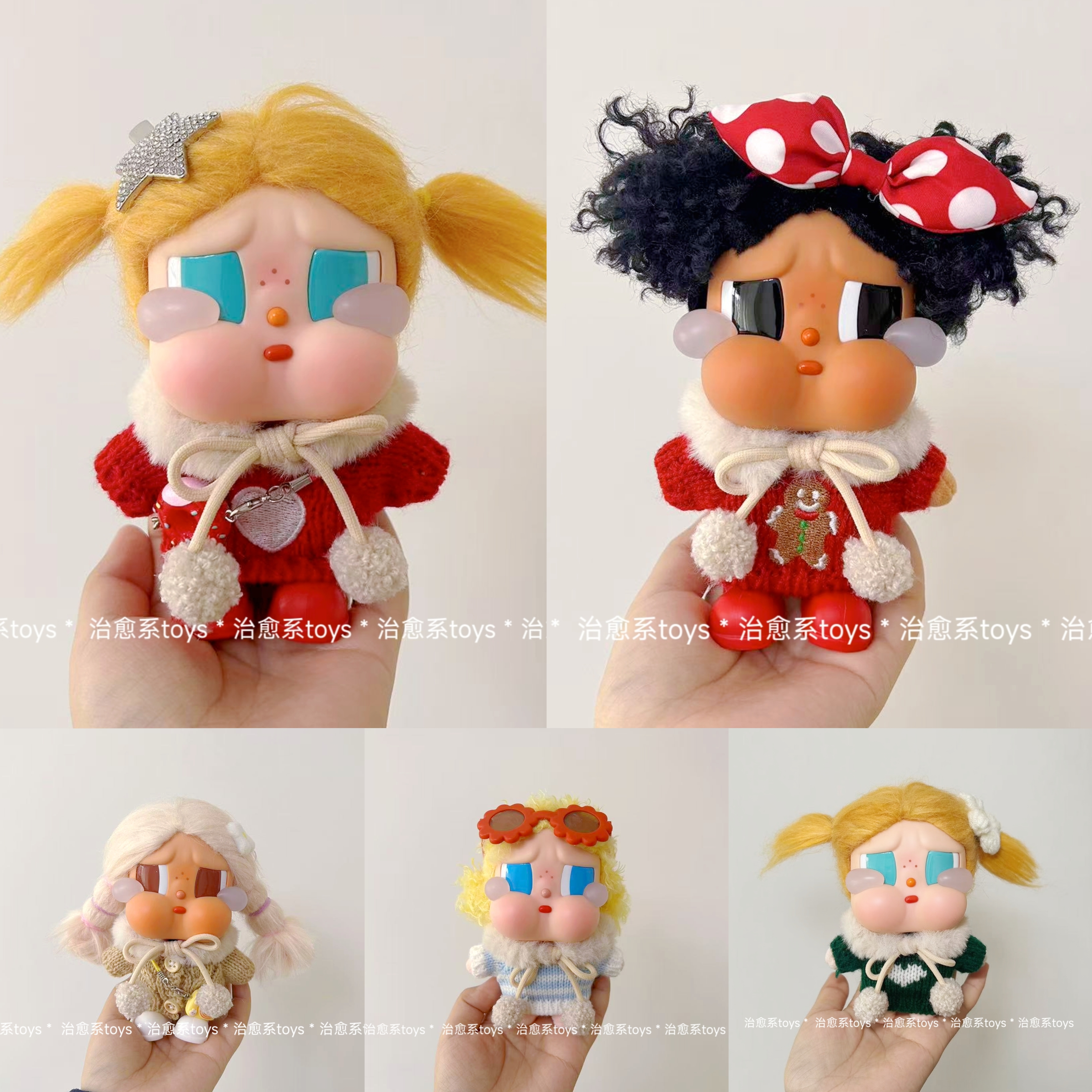 新款crybaby哭娃Vacation娃衣新品衣服搪胶公仔娃衣秋冬日毛衣鞋