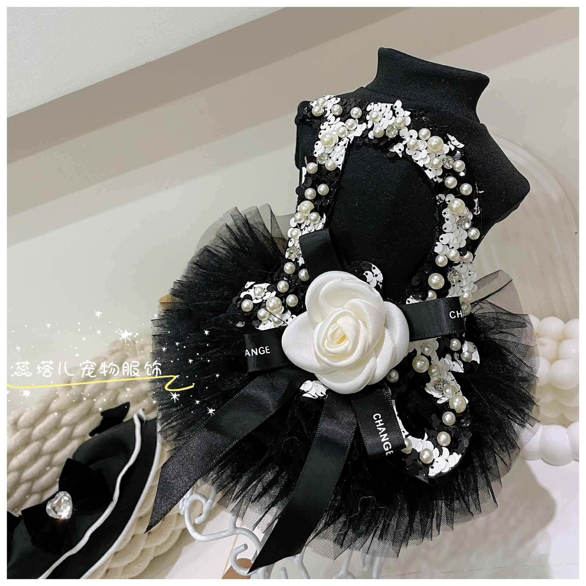 宠物礼服小香风公主裙马尔济斯赫本蓬蓬裙小体狗狗衣服小型犬泰迪