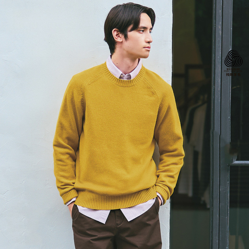 男装女装柔软绵羊毛圆领针织衫/长袖毛衣毛衫25新款478541
