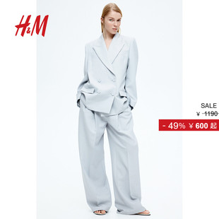 西装 裤 冬季 通勤直筒宽松羊毛混纺西裤 2025女装 新款 1278179