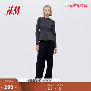 裙式 女装 下摆汗布上衣1314225 新款 HM2025秋季