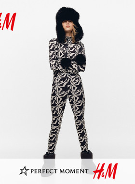 【Perfect Moment H&M】女装裤子印花紧身裤内搭保暖长裤1313869