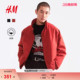 户外出游宽松保暖拉链开衫 新款 外套1252117 棉服2026春季 HM男装