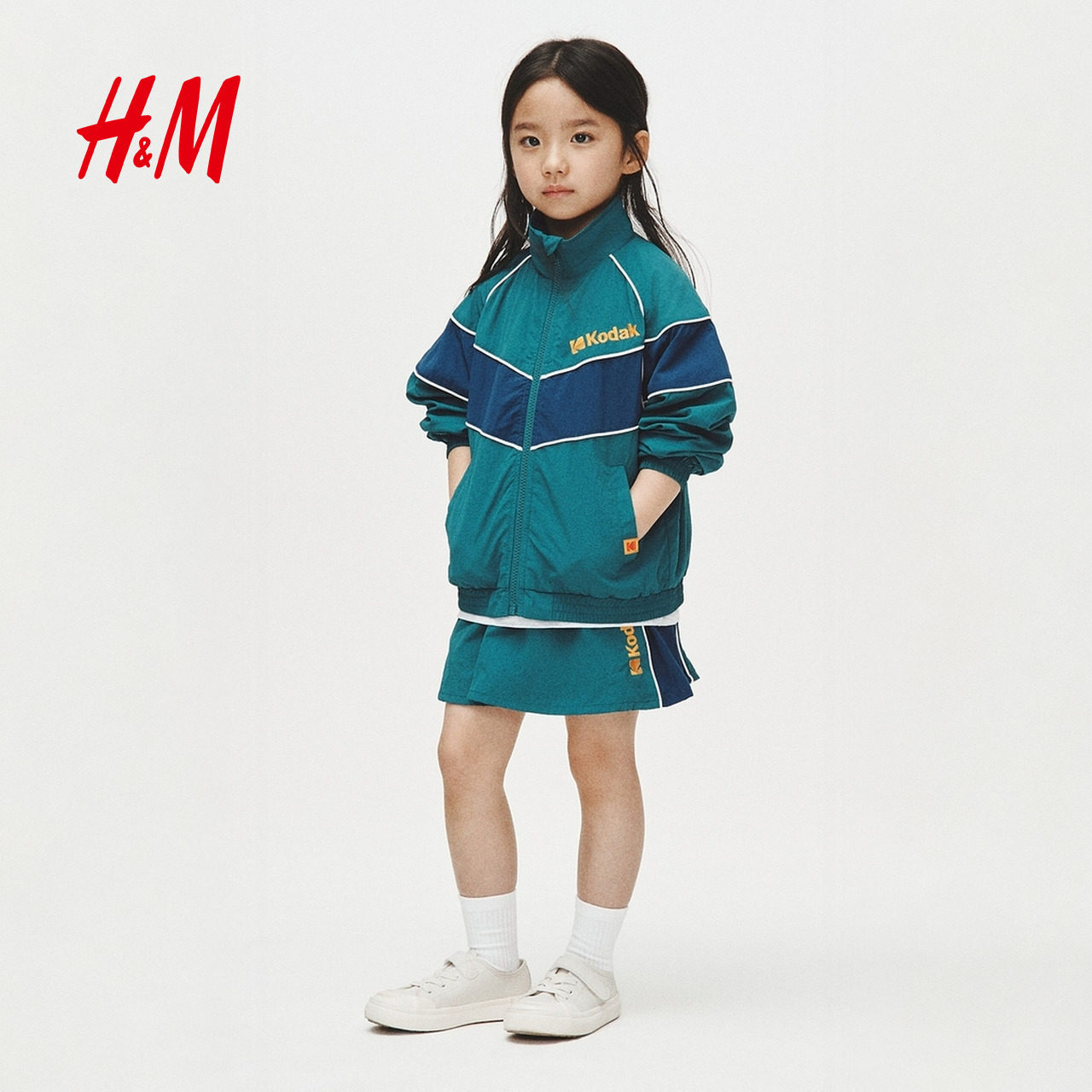 【柯达】HM童装儿童女童裤子2026夏季新款柔软尼龙短裙裤1345455图片