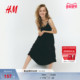 型连衣裙春季 HM女装 a字版 宽松通勤分层吊带连身裙1292672