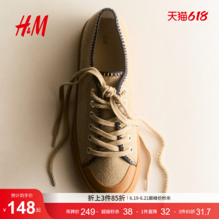 HM2026夏季新款女鞋斜纹布运动鞋1319863