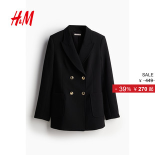 1244590 纽扣细节休闲西装 HM冬季 女装