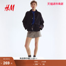 慵懒风巴恩风户外工装 HM女装 法式 新款 夹克1288081 短外套2025冬季