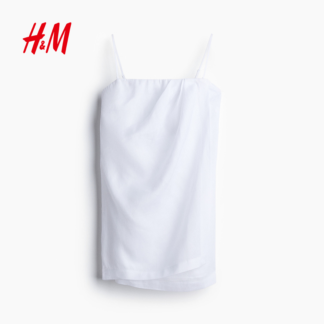 【Edition系列】HM女装连衣裙夏季时尚休闲亚麻抹胸连衣裙1294762图片