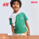 印花运动圆领短袖 新款 洋气出游上衣1324846 男童T恤2026春季 HM童装