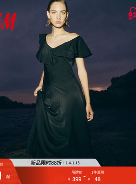 HM春季新款女装蓬蓬连衣裙1293209