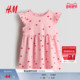 HM童装 印花洋气连衣裙1315438 棉质飞袖 女婴裙子2026春季 新款