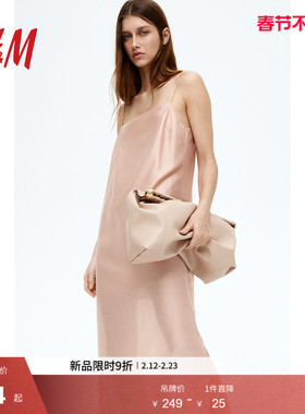 HM S/S女装背心吊带连衣裙春季法式长裙连身裙1289184