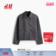 工装 HM男装 夹克冬季 翻领宽松巴恩风帆布底特律外套1296874