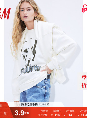【Sublime崇高乐队】HM女装卫衣冬季宽松印花美式长袖套衫1227731