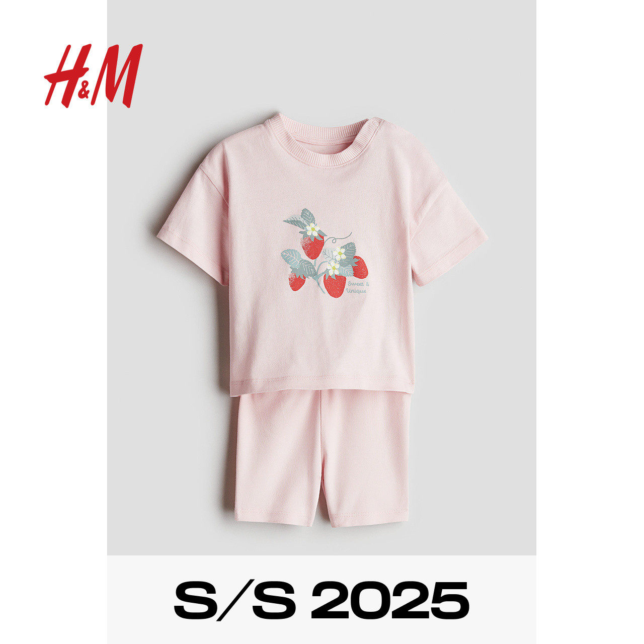 ǳ��ɫ/��ݮ 66/48 HMͯװŮӤ2025�ļ��¿�����ӡ�����������������ж̿�1282747