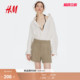 西装 通勤亚麻混纺休闲短裤 裤 潮流时尚 1259174 春季 HM女装