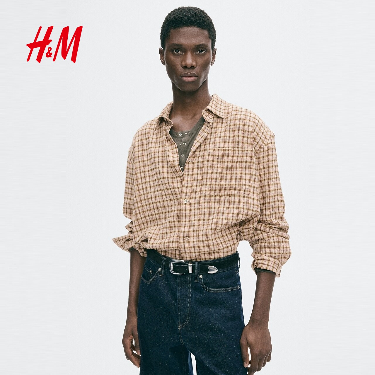 【Atelier】HM男装衬衫2026秋季新款休闲法式长袖上衣1348768