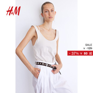HM秋季 扭结肩带背心1240144 女装
