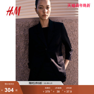 休闲西装 HM2025年冬季 七分袖 女装 1273569 新款