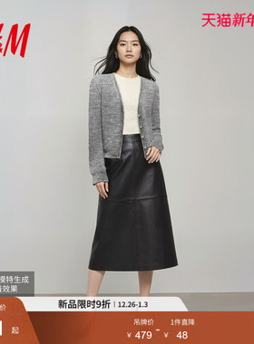 HM女装毛针织衫两件套25冬新款书呆子北欧风羊毛打底衫1000045