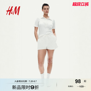 Polo衫 HM女装 版 2025春夏新款 1285650 修身