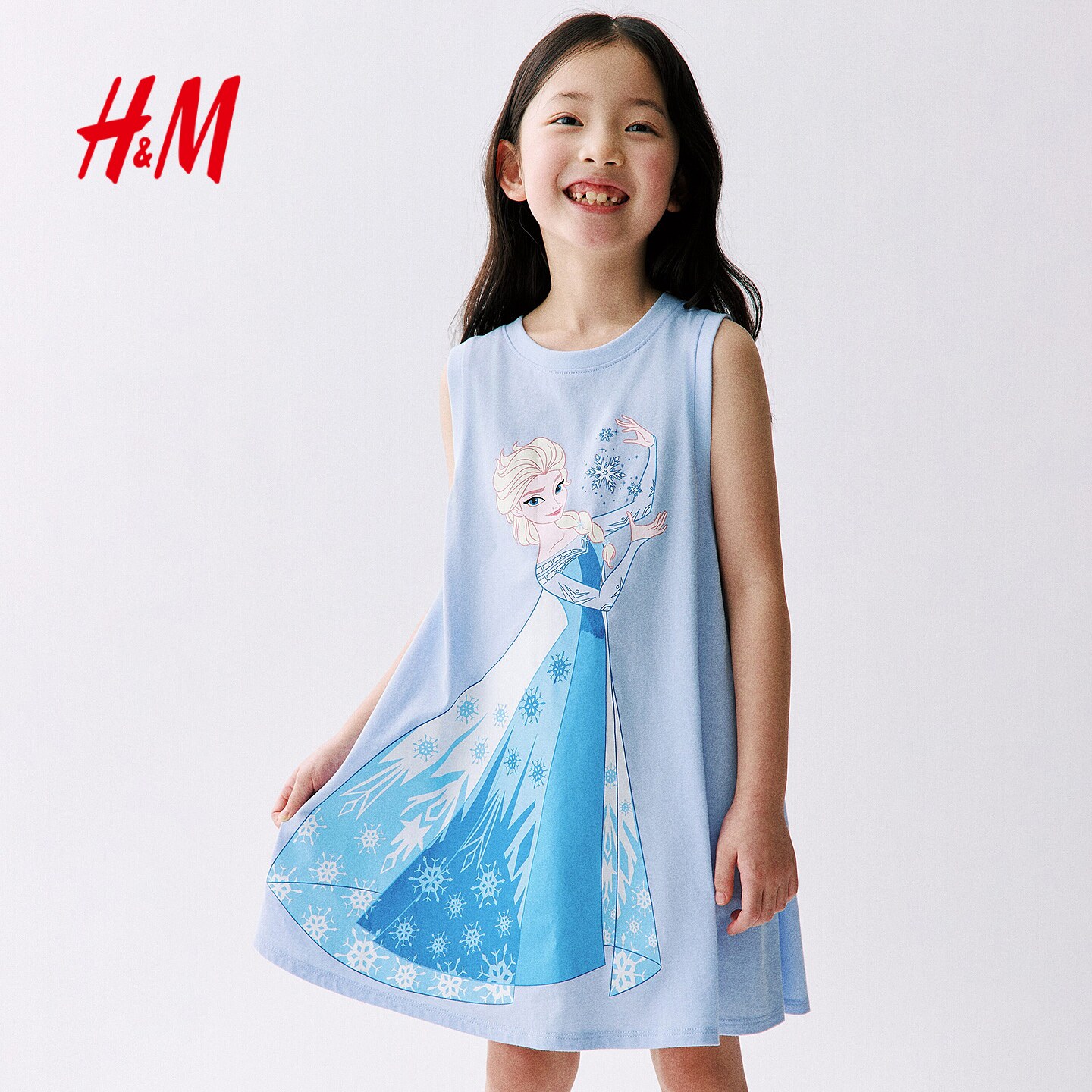 【迪士尼系列】HM童装儿童女童裙子舒适印花无袖连衣裙1334770图片