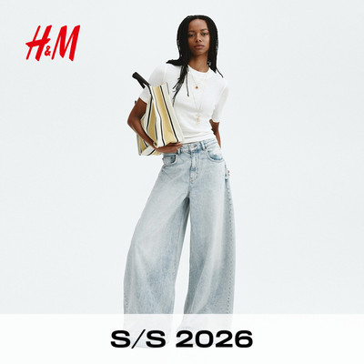 【Edition系列】HM女装T恤2026夏季新款皮马棉短袖上衣1338313