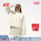 圆领针织长袖 HM女装 短外套冬季 廓形小香风外套1260477