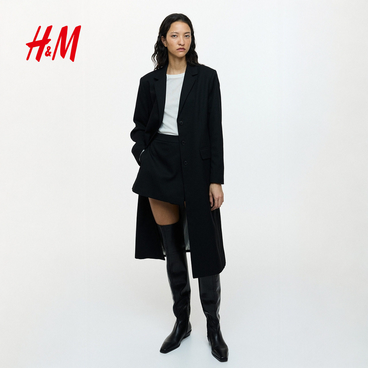 HM2025冬季新款女装斜纹布迷你短裙裤1315257