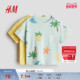 HM童装 上衣1265910 棉质印花圆领短袖 男婴T恤2件装 春季