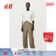 1091186 裤 冬季 子松紧高腰休闲通勤气质阔腿西裤 HM女装