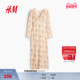 HM2026春季 粘纤连衣裙1328035 长袖 新款 女装