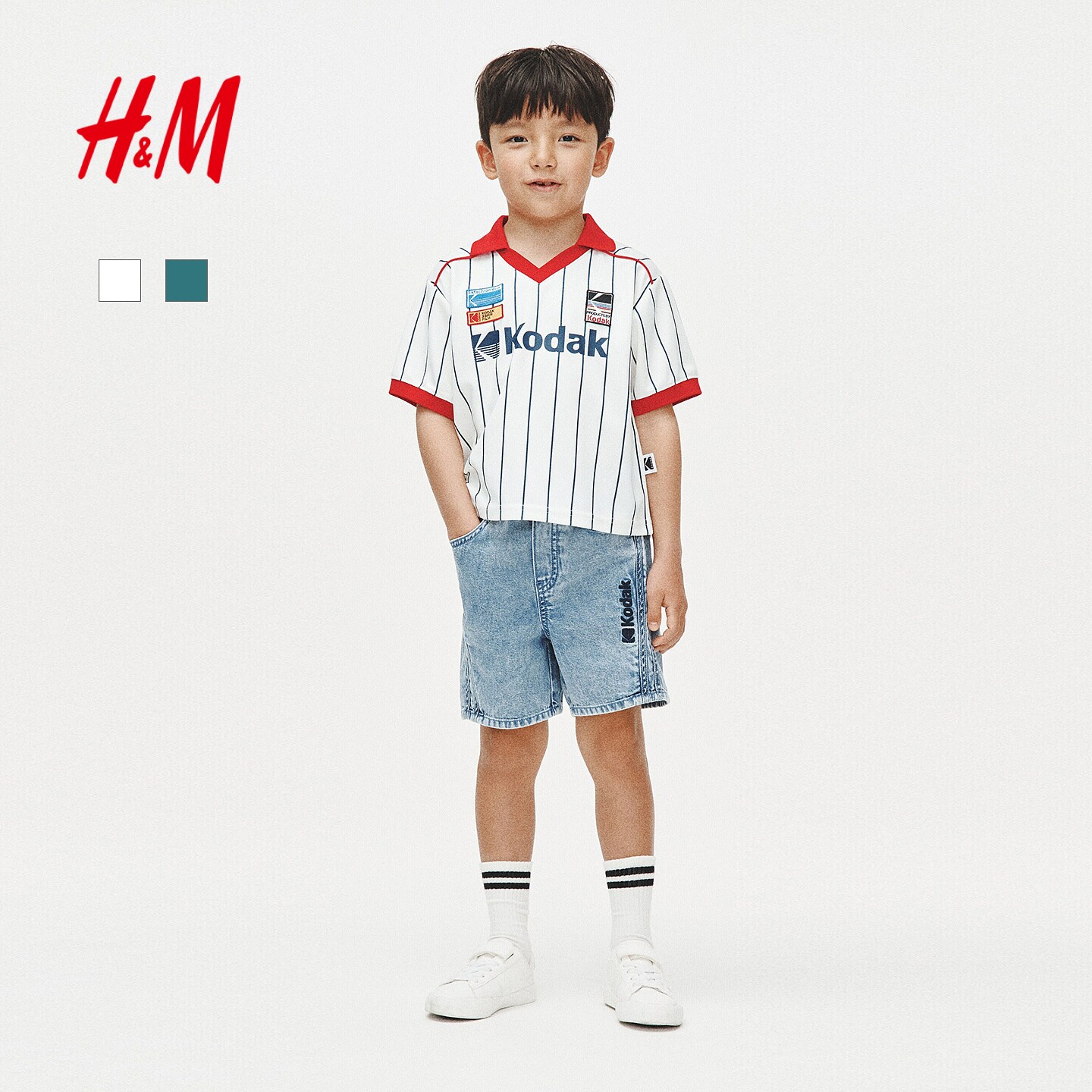 【柯达】HM童装儿童男童POLO衫2026夏季新款印花Polo衫1350372图片