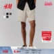 短裤 春季 休闲版 HM男装 型亚麻混纺短裤 1258657