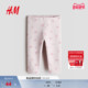 女婴裤 子26春季 新款 HM童装 森系田园风内里拉绒打底保暖裤 1315432