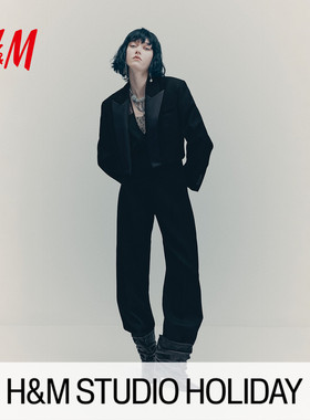 【HM STUDIO 节日胶囊系列】女装西装羊毛礼服短款西服1308127