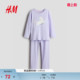 新款 HM童装 2026春季 2件装 印花棉质睡衣家居服1230485 儿童女童套装