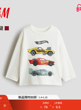 【迪士尼系列】HM童装儿童男童T恤冬季红色长袖1235745