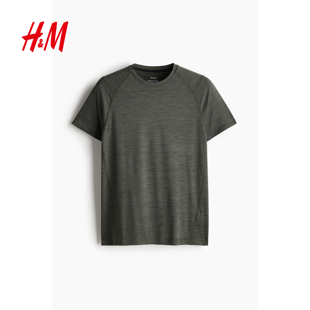 hm圆领修身跑步透气短袖上衣