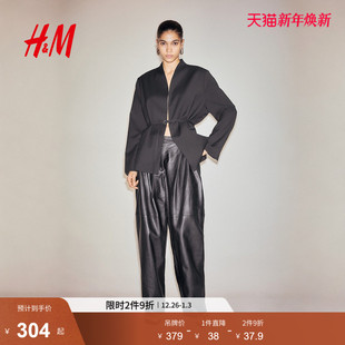 配腰带休闲西装 女装 1299420 新款 HM2025冬季