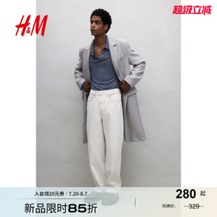 休閑版 型5袋式 新款 斜紋布長褲 1260176 男裝 HM2025年秋季