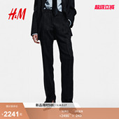 西裤 裤 春季 正装 1303035 羊毛混纺职业通勤保暖长裤 HM女装