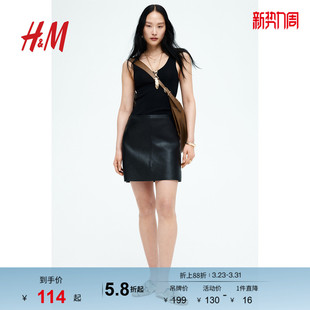 显瘦低圆领无袖 S女装 修身 针织背心1226266 吊带春季