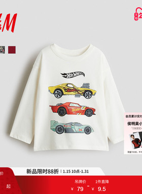 【迪士尼系列】HM童装儿童男童T恤冬季红色长袖1235745