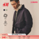 尼龙工装 HM男装 巴恩风宽松版 冬冬新款 拉链外套1300902 夹克春季